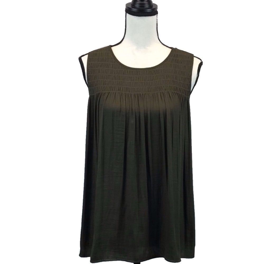 Anthropologie Dolan Flowy Green Tank Top